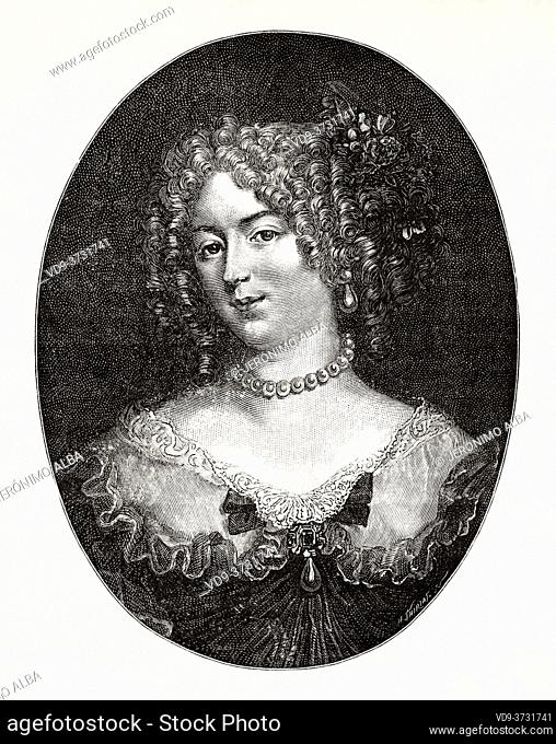 Portrait of Madame de Sévigné. Marie de Rabutin-Chantal (1626-1696) known as the Marquis. French writer. France. Les Français Illustres by Gustave Demoulin 1897