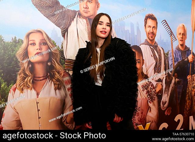 RUSSIA, MOSCOW - MARCH 1, 2023: Actress Anastasia Reznik attends the premiere of the comedy film Unprincipled in the Countryside (the original title...