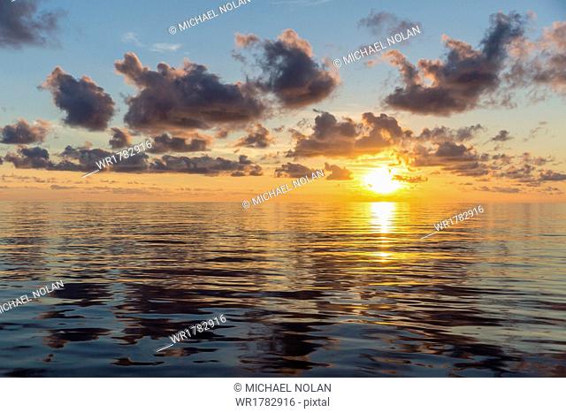 Sunset near the island of Deserta Grande, Ilhas Desertas, Madeira, Portugal, Atlantic, Europe