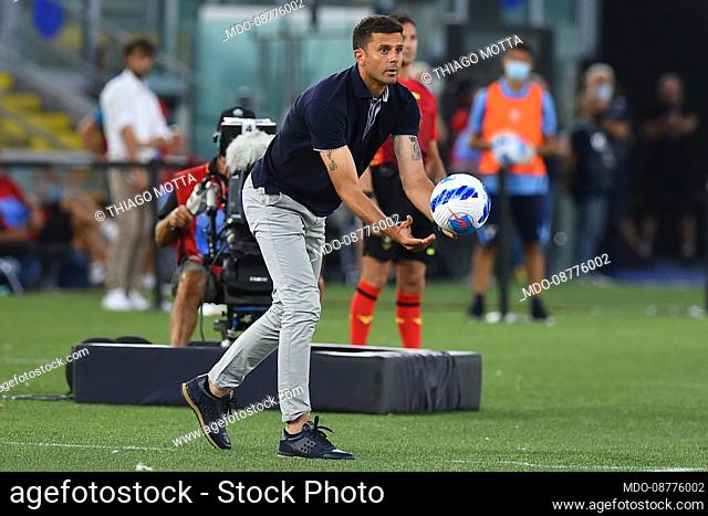 Spezia trainer Thiago Motta during the match Lazio-Spezia at Olympic Stadium. Rome (Italy), August 28th, 2021