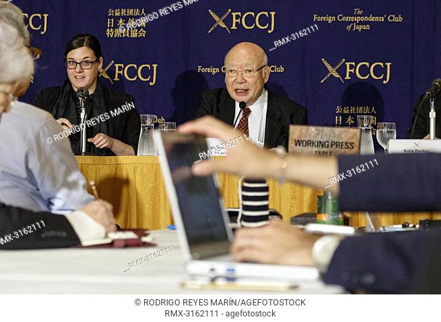 October 16, 2018, Tokyo, Japan - Hiroyasu Ito, chairperson of the Toyosu Market Association attends a news conference at The Foreign Correspondents' Club of...
