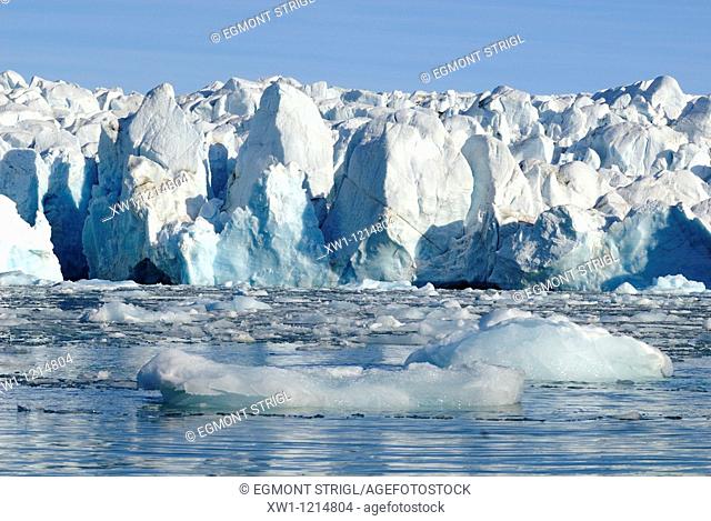 tidewater glacier at Crocker Bay on Devon Island, Northwest Passage, Nunavut, Canada, Arctic