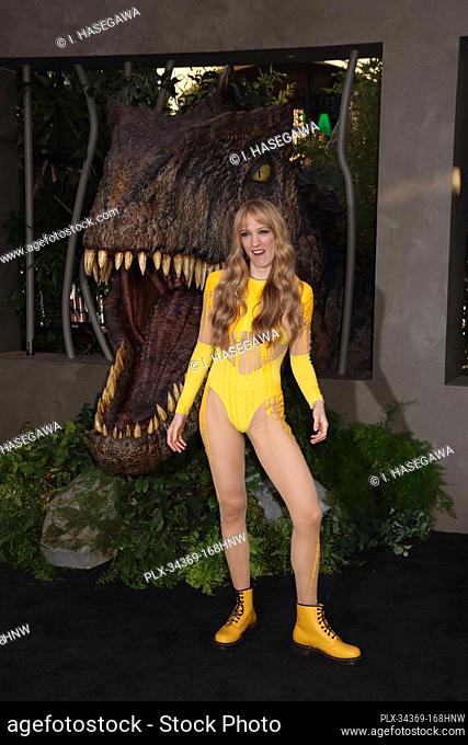 Emily Carmichael 06/06/2022 The World Premiere of “Jurassic World Dominion” at the TCL Chinese Theatre in Hollywood, CA. Photo by I