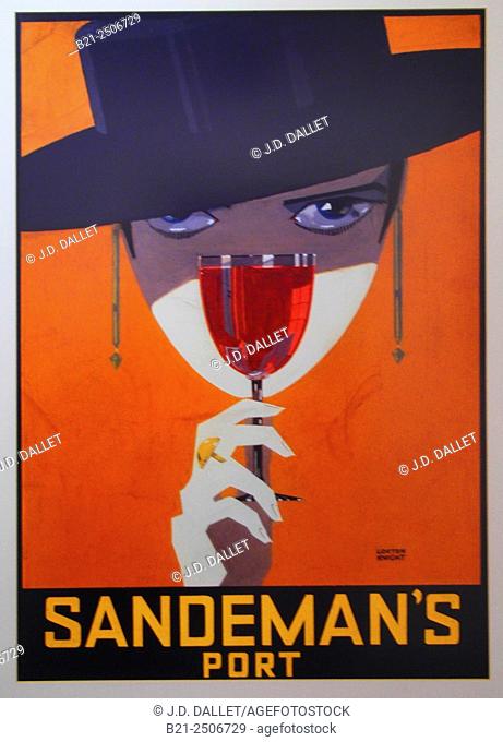 Sandeman's Porto wine poster, c. 1950, Porto, Portugal