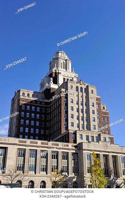 United States Custom House, historic Art Deco building on the edge of the Independence National Historical Park, Philadelphia, Commonwealth of Pennsylvania