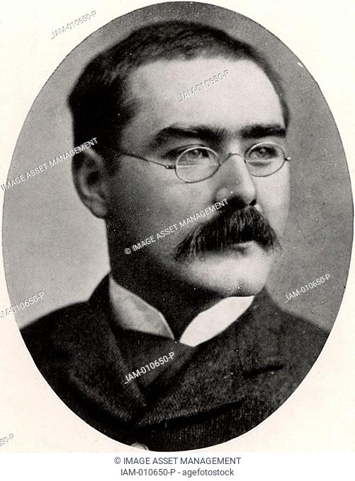 Rudyard Kipling 1865-1936 English journalist, novelist and poet, born in India  Halftone after a photograph
