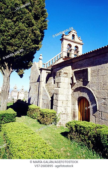 Santa Isabel church and graveyard. Castro Caldelas, Orense province, Galicia, Spain