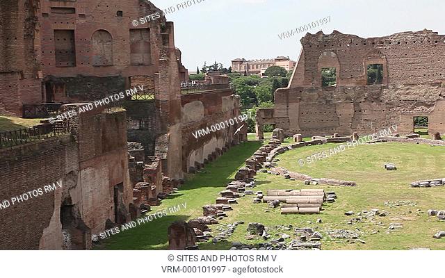 PAN, LS, HA, Daylight. View to the southwest. The Stadium was a part of the Domitian palace, and was designed for chariot races