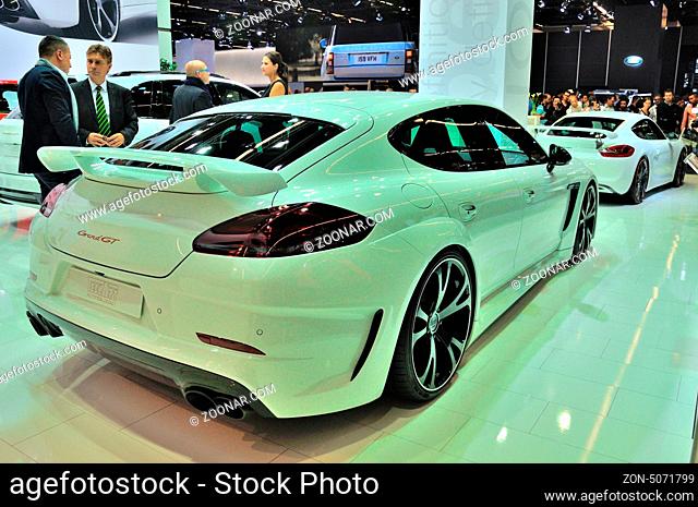 FRANKFURT - SEPT 14: Porsche PanameraTechart presented as world premiere at the 65th IAA (Internationale Automobil Ausstellung) on September 14