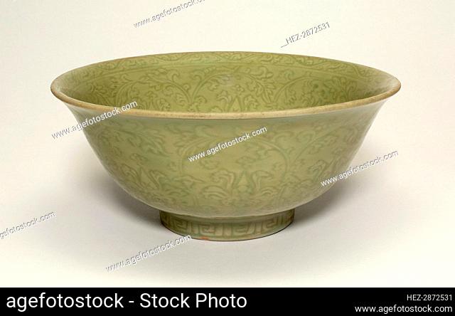 Bowl with Floral and Leaf Sprays, Ming dynasty (1368-1644). Creator: Unknown