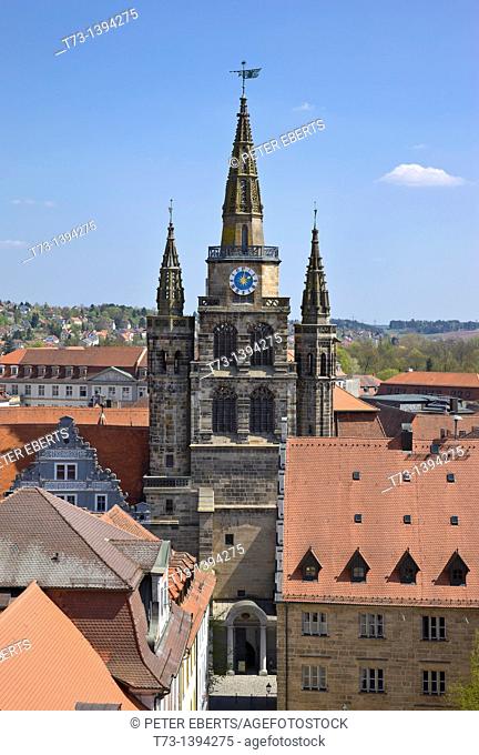 Fassade von St. Gumbertus, Ansbach, Germany