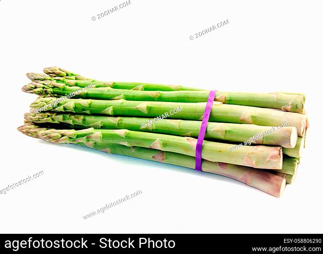 Bunch of asparagus isolated on white. High quality photo