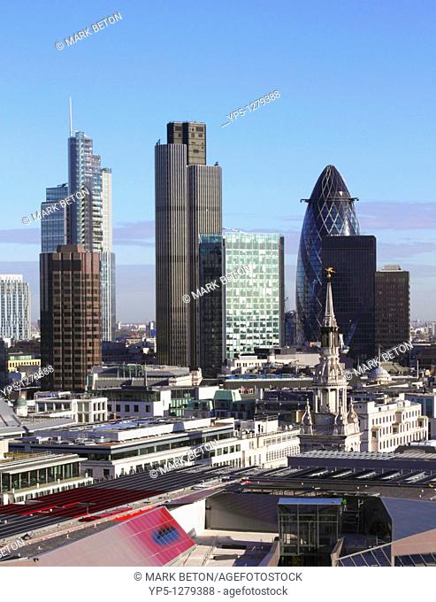 London financial district skyline 2010