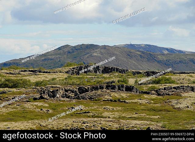 02 August 2022, Iceland, Thingvellir: Thingvellir National Park is located in the southwest of Iceland. A popular tourist attraction where the Eurasian and...