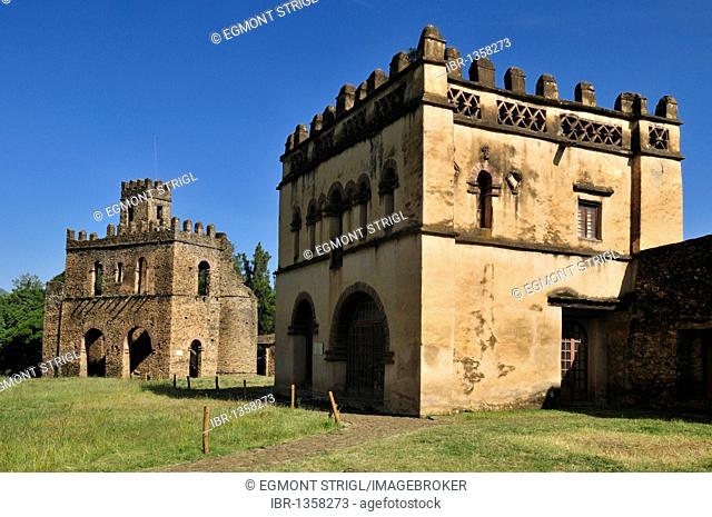 Library and Fasiladas Archive, Royal Enclosure Fasil Ghebbi, UNESCO World Heritage Site, Gonder, Gondar, Amhara, Ethiopia, Africa