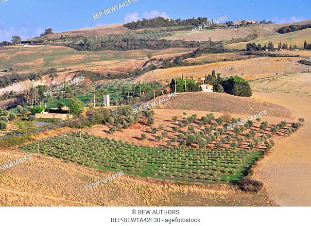 Tuscany landscape near Volterra Italy