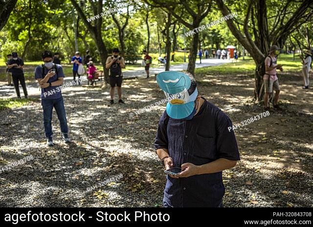 Pokemon hunters gathered at Da’an Forest Park in Taipei, Taiwan during Pokémon GO Safari Zone on 21/10/2022 by Wiktor Dabkowski. - Taipei/Taipei/China