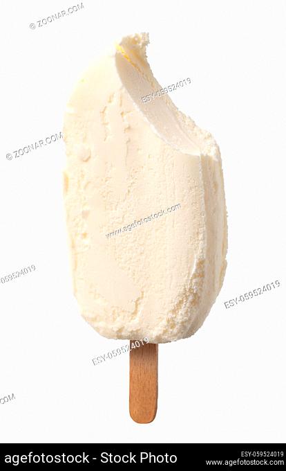 ice cream on a stick isolated on white background