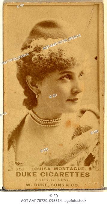 Drawings and Prints, Photograph, Card Number 757, Louisa Montague, from the Actors and Actresses series issued by Duke Sons & Co