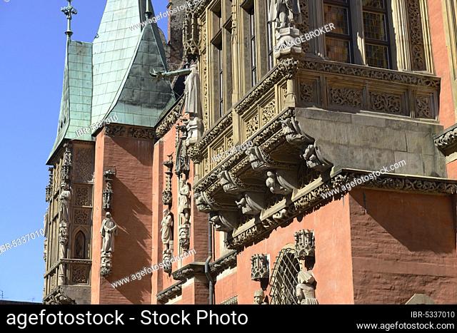 Detail, City Hall, Ring, Wroclaw, Lower Silesia, Poland, Europe