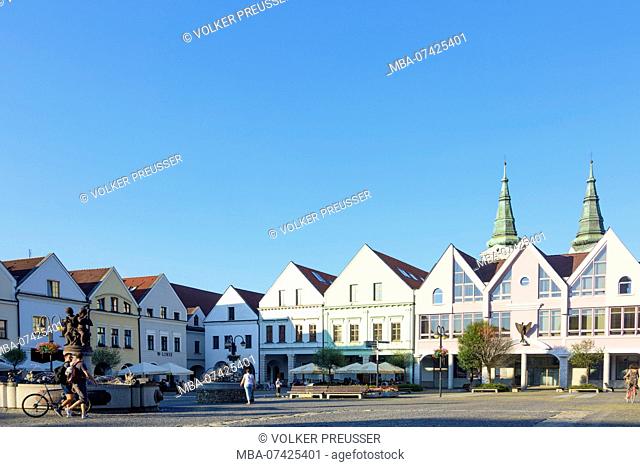 Zilina (Sillein, Silein), main square Marianske namestie with burgher houses, Slovakia