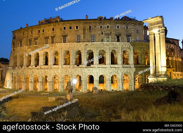 Theatre of Marcellus and Temple of Apollo, of Sosius, vegetable market 'Forum Holitorium', Rome, Lazio, Italy, Europe