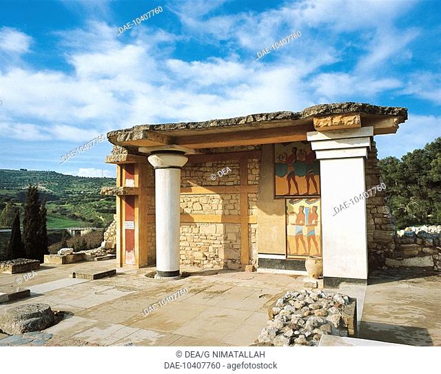Greece - Crete - Knossos. Palace of Minos. South propylaea