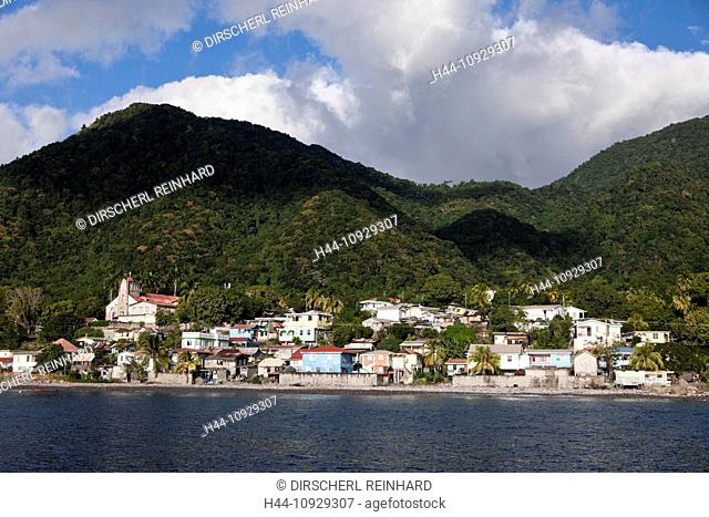 Coast close to Roseau, Caribbean Sea, Dominica