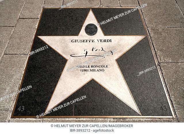 Star for Giuseppe Verdi on the Vienna Walk of Fame, Vienna, Vienna State, Austria