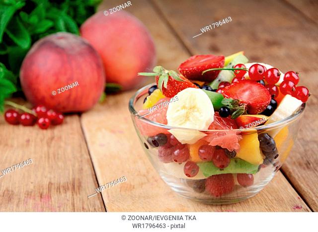 Fresh tasty fruit salad