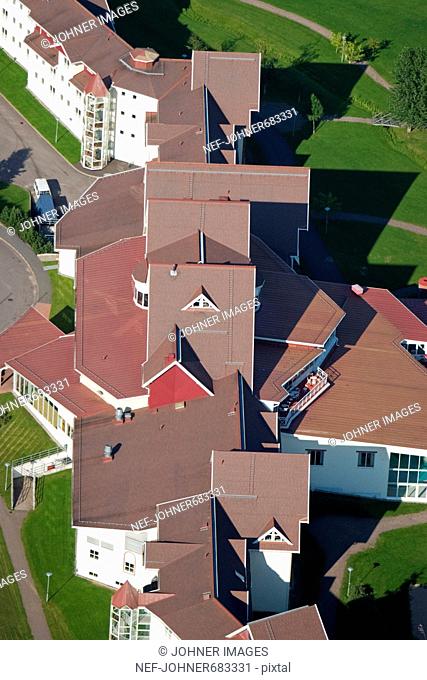 Aerial view of a hotel, Sweden