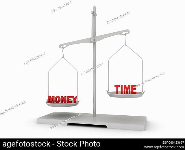Quick balance isolated on white background. 3d render