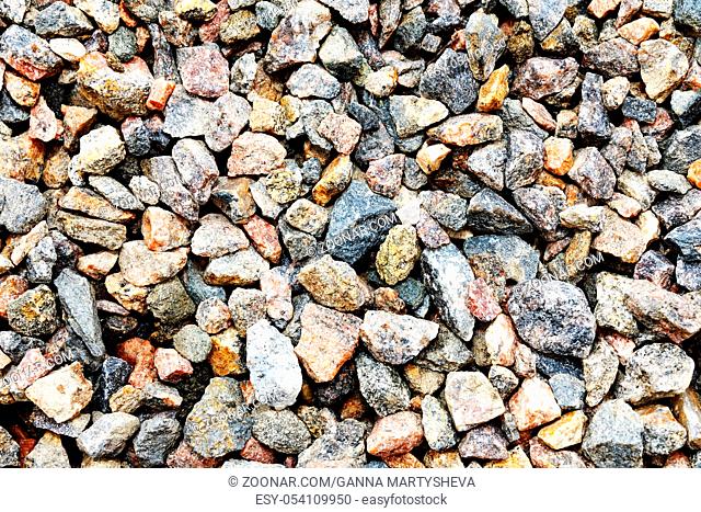 Gravel. Pebbles Small stones Natural background. texture
