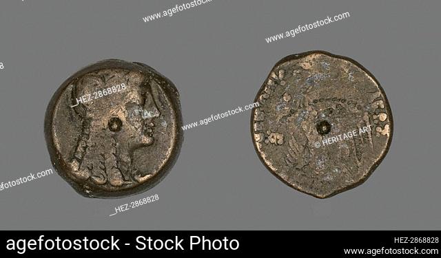 Coin Portraying Queen Cleopatra I as the Goddess Isis, 146-127 BCE, issued by Ptolemy VIII Euergetes Creator: Unknown