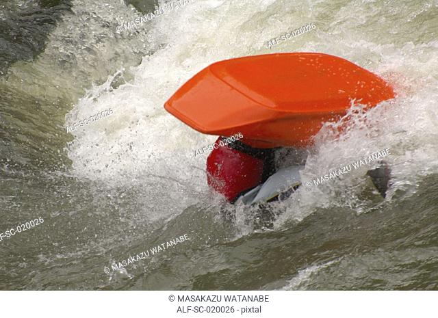 Capsized Kayaker