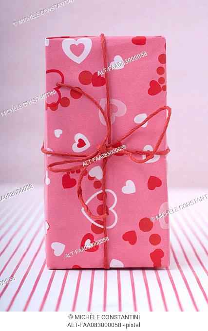 Festively wrapped gift