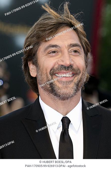 Actor Javier Bardem attends the premiere of the movie 'Mother!' during the 74th Venice Film Festival at Palazzo del Cinema in Venice, Italy