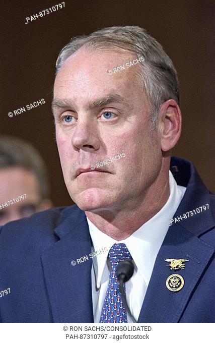 United States Representative Ryan Zinke (Republican of Montana) testifies before the US Senate Committee on Energy and Commerce as it holds a hearing...