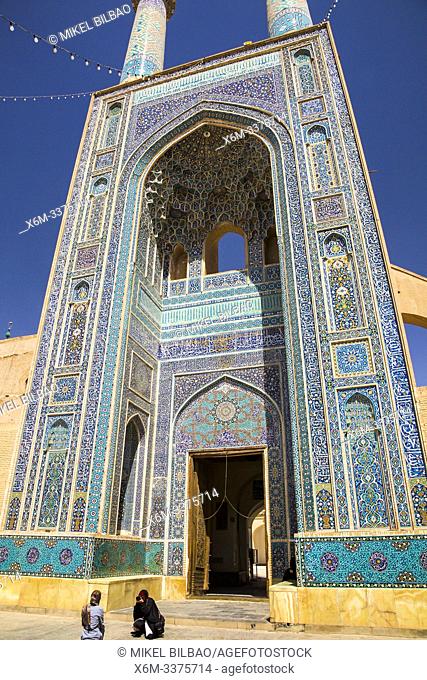 Masjed-e Jameh mosque. Yazd, Iran, Asia
