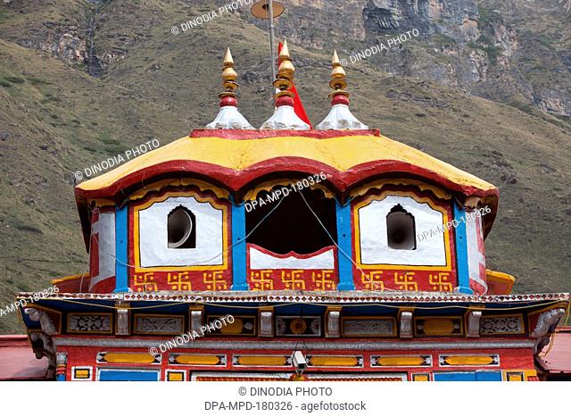 Badrinath temple Uttarakhand India Asia