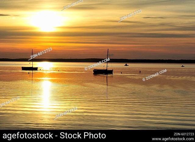 Sunset at Steinhude lake, Steinhude am Meer, Germany