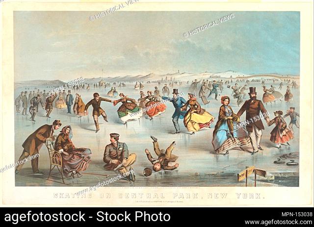 Skating in Central Park, New York. Artist: Winslow Homer (American, Boston, Massachusetts 1836-1910 Prouts Neck, Maine); Lithographer: J. H