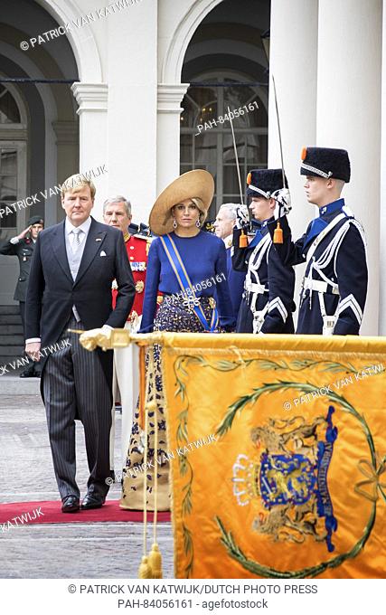 King Willem-Alexander and Queen Maxima of The Netherlands leave the palace at the opening of the parliamentary year at Prinsjesdag in The Hague, The Netherlands