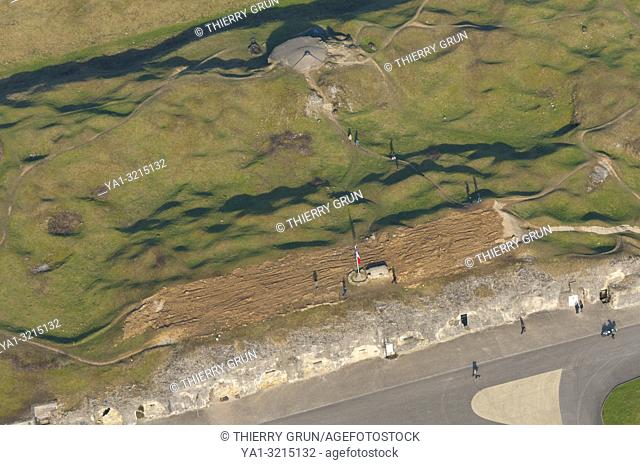 France, Meuse (55), Verdun, WWI battle fields, Vaux fort (aerial view)