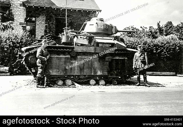 World War II - FRANCE. Tanks, D2, D2 Millancay. The D2 tank was used by the French during World War II as their main battle tank