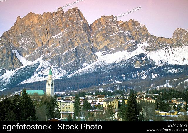 town view, cortina d'ampezzo, italy