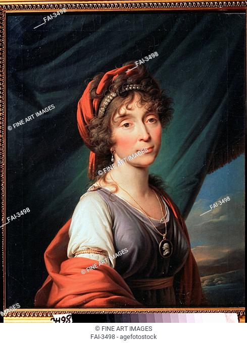 Portrait of Princess Catherine-Caroline Dolgorukova (1758-1842). Damon Ortolani, Giovanni Battista (1750-after 1810). Oil on canvas. Classicism. 1804