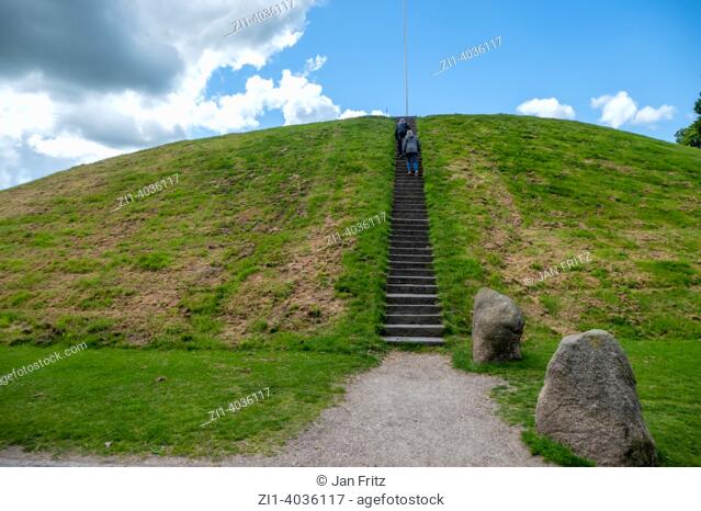 south mound gravehill at world heritage site in Jelling, Denmark