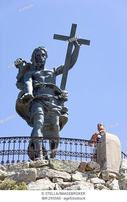 The saviour statue on the Monte Ortobene Mountain, near Nuoro, Sardinia, Italy