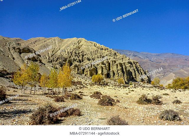 Nepal, Himalaya Mountains, Mustang District, Annapurna Circuit, Upper Mustang Trek, Kali Gandaki, Valley, Stage Geling - Dhakmar, Landscape